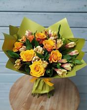 Букет цветов из:  Альстромерии и Розы в Раменки