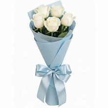 Букет 5 Белых роз Проуд в Раменки