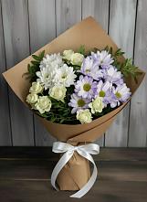 Букет цветов из:  Хризантемы и Розы в Раменки