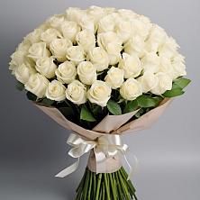 Букет 101 беля роза Белоснежка в Раменки