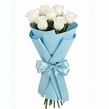 Букет 7 белых роз Проуд в Раменки