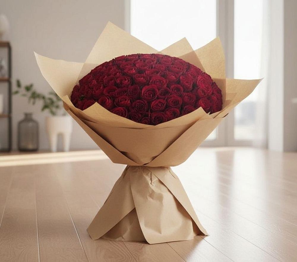 Букет 101 Красная роза в Раменки